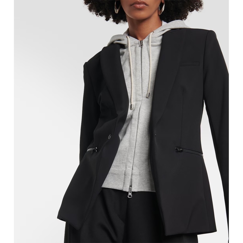 Veronica Beard Iconic Scuba Dickey Jacket Black Blazer Career Office Womens 20